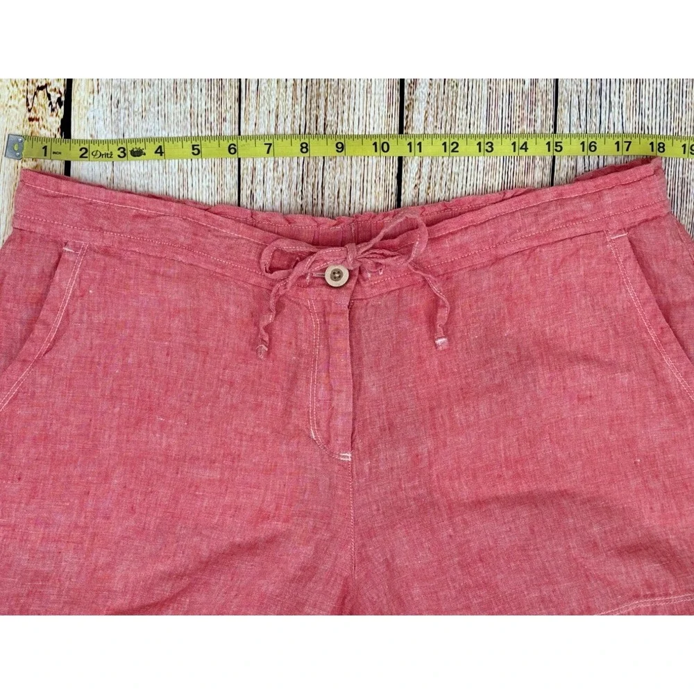 Tommy Bahama Palmbray Linen Shorts Coral Pink Size‎ Large L Drawstring 5